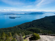 Scenic view over Rosario Strait from the watchtower at the top of Mount Constitution in Moran State Park - Orcas Island, WA, USA