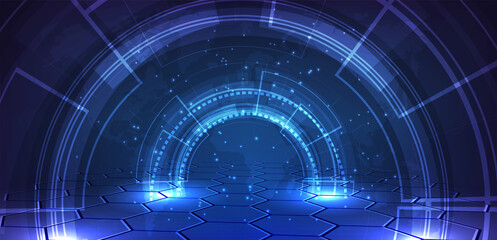 Poster - Abstract technology graphic concept.