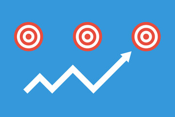 progress and growth step by step, self improvement or development vector concept