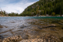 USA Washington State Mountains And Mountain Lake. Emerald Water. HDR TOURISM AND TRAVEL