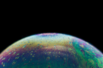 Fototapete - Soap Bubble Ball abstract background texture semicircle.  Beautiful background pattern texture for designModel of Space or planets universe cosmic.