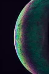 Fototapete - Soap Bubble Ball abstract background texture semicircle.  Beautiful background pattern texture for designModel of Space or planets universe cosmic.