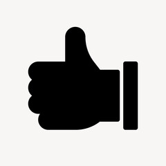 Sticker - Thumbs up icon flat graphic