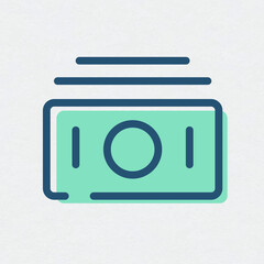 Sticker - Withdraw outline icon financial symbol