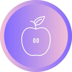 Wall Mural - Unique Apple Vector Line Icon