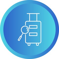 Sticker - Unique Luggage Inspection Line Vector Icon