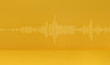 Sound wave on a yellow studio background.