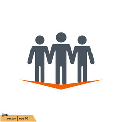 human teamwork employee icon vector illustration simple design element