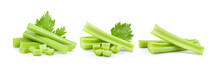 Fresh Celery On White Background