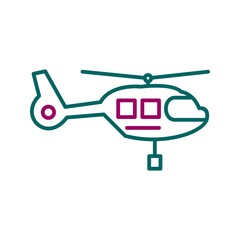 Poster - Unique Helicopter Vector Line Icon