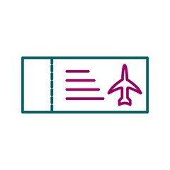 Wall Mural - Unique Plane Tickets Line Vector Icon