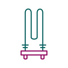 Sticker - Unique Heating Element Line Vector Icon