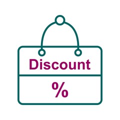 Poster - Unique Discount Line Vector Icon