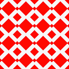 Poster - Red seamless rhombuses pattern. Vector and seamless ornament with diamonds.