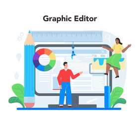 Poster - UX UI designer online service or platform. App interface improvement