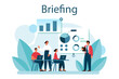 © inspiring.team - Briefing concept. Business people in front of co-workers with a relevant