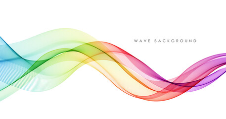 vector abstract colorful flowing wave lines isolated on white background. design element for technol