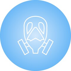 Sticker - Unique Oxygen Mask Vector Line Icon