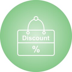 Poster - Unique Discount Line Vector Icon