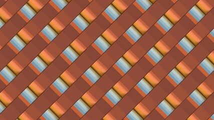 Aufkleber - Geometric background with trendy gradient pattern. 3d rendering loop animation