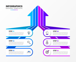 Infographic design template. Creative concept with 6 steps