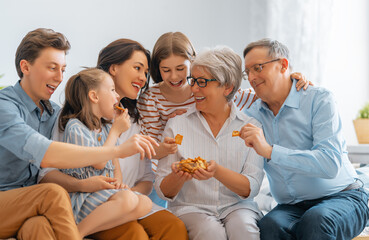 Wall Mural - Happy loving family