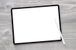 © Kaspars Grinvalds - Mockup of modern tablet computer with wireless stylus pen
