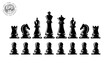 Vector Chess Pieces Team template