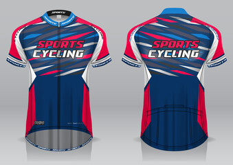 Wall Mural - Cycling jersey, front and back view, sporty design is easy to print on fabrics and textiles