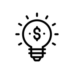 Business Idea Vector Outline icon. Banking and Finance Symbol EPS 10 File