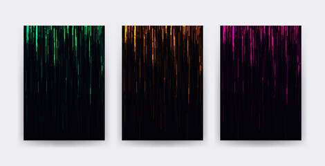 Wall Mural - vector glitch on a black background. abstract texture.