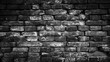 Brick black wall background or texture