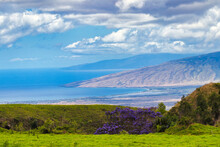 View From Upcountry Kula Of The Maui West Side Coast.