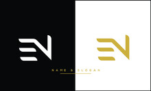 EN ,NE Abstract Letters Logo Monogram