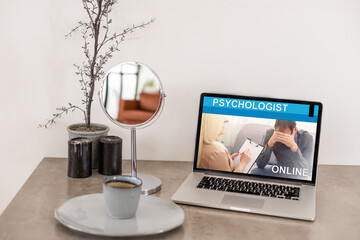 Wall Mural - Close-up Of A laptop With Doctor's Incoming Call On Display