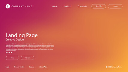 Poster - Abstract Modern Background with Pastel Color and Blur Effect for Website Landing Page.