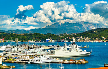 Sticker - Naval ships at La Spezia in Italy