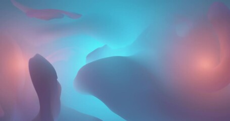 Poster - looped animation of abstract color gradient forms in fluid motion.  