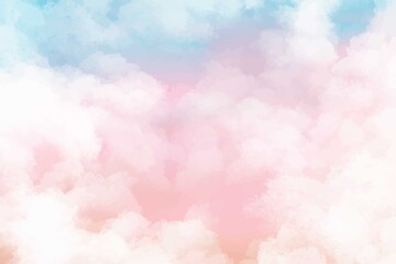hand painted watercolor pastel sky cloud background