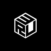 RUW Letter Logo Design With Black Background In Illustrator, Vector Logo Modern Alphabet Font Overlap Style. Calligraphy Designs For Logo, Poster, Invitation, Etc.
