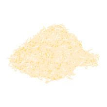 Grated Parmesan Cheese Isolated On White Background