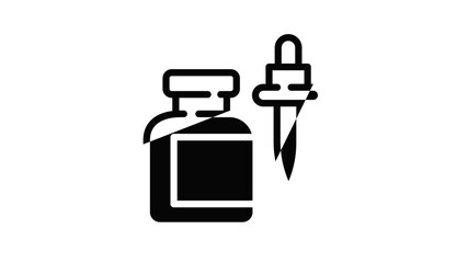 Poster - Propolis dropper icon animation outline best object on white background