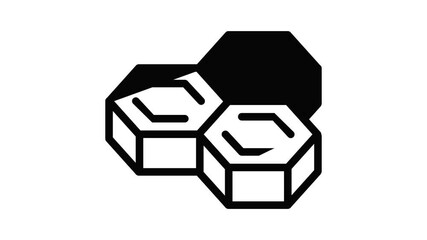 Poster - Honeycomb icon animation outline best object on white background