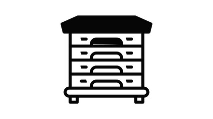 Poster - Multi beehive icon animation outline best object on white background