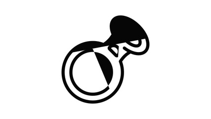 Poster - Climbing tool icon animation outline best object on white background