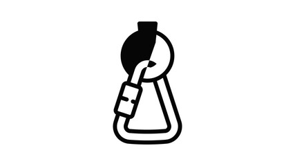 Poster - Carabine ring icon animation outline best object on white background