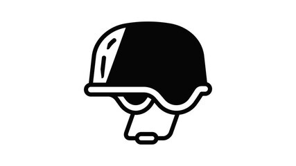 Poster - Hiking helmet icon animation outline best object on white background