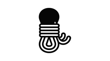 Poster - Hiking rope icon animation outline best object on white background