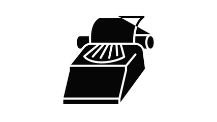 Poster - Paper typewriter icon animation outline best object on white background