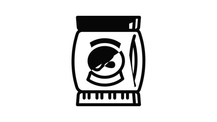Poster - Whole peanut package icon animation outline best object on white background